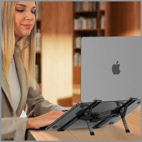 SODI 315 Regulowany składany stojak na laptopa czarny