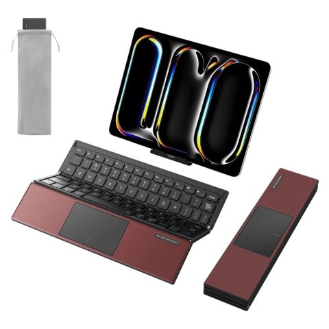 Składana klawiatura z touchpadem SODI ZO1T Tri-Fold Bluetooth czerwona