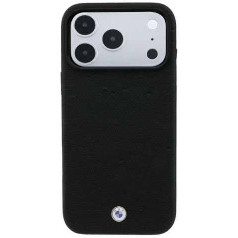 Etui BMW Kevlar Metal Logo MagSafe do iPhone 18 Pro Max / 17 Pro Max czarny