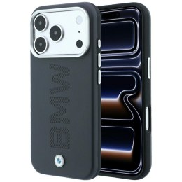 Etui BMW Sign Centered Deboss MagSafe do iPhone 18 Pro Max / 17 Pro Max szary
