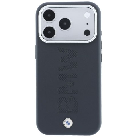 Etui BMW Sign Centered Deboss MagSafe do iPhone 18 Pro Max / 17 Pro Max szary