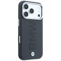 Etui BMW Sign Centered Deboss MagSafe do iPhone 18 Pro Max / 17 Pro Max szary