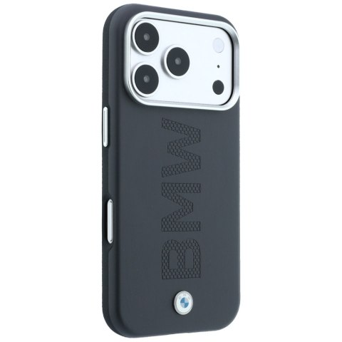 Etui BMW Sign Centered Deboss MagSafe do iPhone 18 Pro Max / 17 Pro Max szary