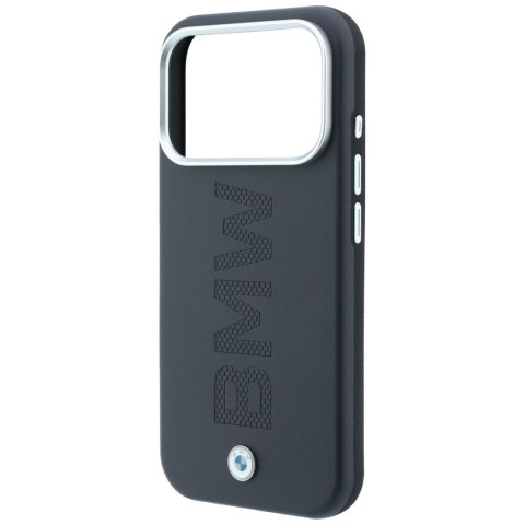 Etui BMW Sign Centered Deboss MagSafe do iPhone 18 Pro Max / 17 Pro Max szary