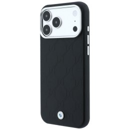 Etui BMW Sign Deboss Quilted Metal Logo MagSafe do iPhone 18 Pro / 17 Pro czarny