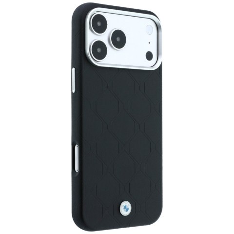 Etui BMW Sign Deboss Quilted Metal Logo MagSafe do iPhone 18 Pro / 17 Pro czarny