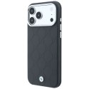 Etui BMW Sign Deboss Quilted Metal Logo MagSafe do iPhone 18 Pro Max / 17 Pro Max antracytowy