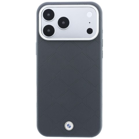 Etui BMW Sign Deboss Quilted Metal Logo MagSafe do iPhone 18 Pro Max / 17 Pro Max antracytowy