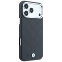 Etui BMW Sign Deboss Quilted Metal Logo MagSafe do iPhone 18 Pro Max / 17 Pro Max antracytowy