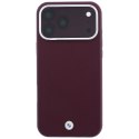 Etui BMW Sign Deboss Quilted Metal Logo MagSafe do iPhone 18 Pro Max / 17 Pro Max bordowy