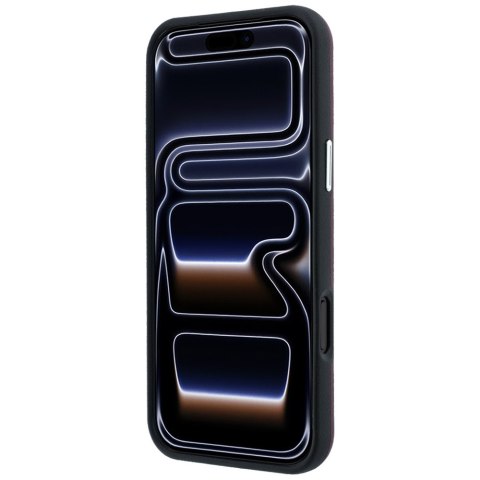Etui BMW Sign Deboss Quilted Metal Logo MagSafe do iPhone 18 Pro Max / 17 Pro Max bordowy