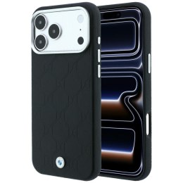 Etui BMW Sign Deboss Quilted Metal Logo MagSafe do iPhone 18 Pro Max / 17 Pro Max czarny