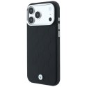 Etui BMW Sign Deboss Quilted Metal Logo MagSafe do iPhone 18 Pro Max / 17 Pro Max czarny