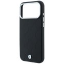 Etui BMW Sign Deboss Quilted Metal Logo MagSafe do iPhone 18 Pro Max / 17 Pro Max czarny