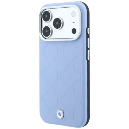 Etui BMW Sign Deboss Quilted Metal Logo MagSafe do iPhone 18 Pro Max / 17 Pro Max niebieski