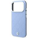 Etui BMW Sign Deboss Quilted Metal Logo MagSafe do iPhone 18 Pro Max / 17 Pro Max niebieski