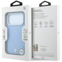 Etui BMW Sign Deboss Quilted Metal Logo MagSafe do iPhone 18 Pro Max / 17 Pro Max niebieski