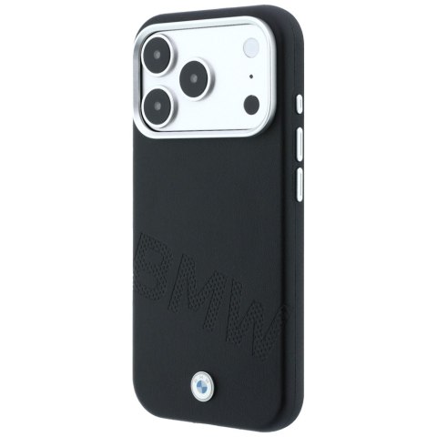 Etui BMW Sign Inclined Deboss Letters MagSafe do iPhone 18 Pro Max / 17 Pro Max czarny