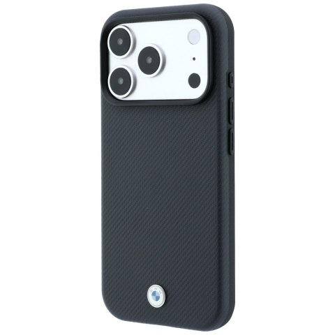 Etui BMW Sign Kevlar Metal Logo MagSafe do Iphone 18 Pro Max/ 17 Pro Max antracytowy