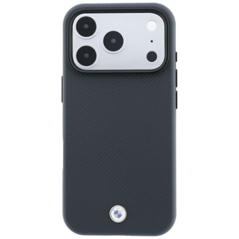 Etui BMW Sign Kevlar Metal Logo MagSafe do Iphone 18 Pro Max/ 17 Pro Max antracytowy