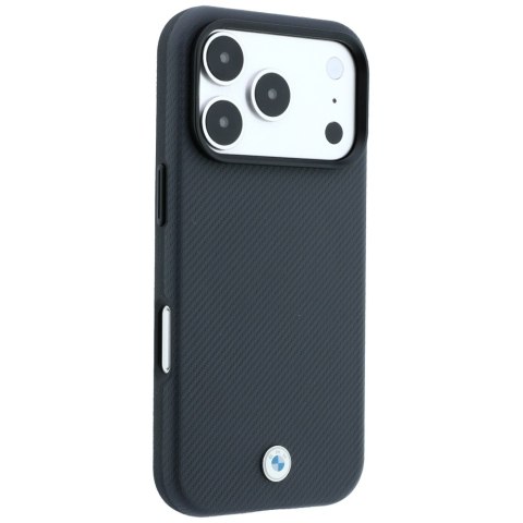 Etui BMW Sign Kevlar Metal Logo MagSafe do Iphone 18 Pro Max/ 17 Pro Max antracytowy
