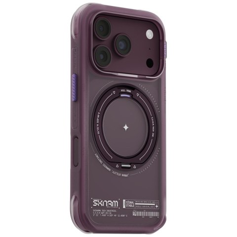 Etui Skinarma Atlas MagSafe + Rotating Kick Stand do iPhone 18 Pro / 17 Pro burgundowy