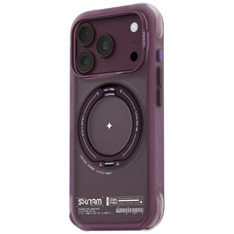 Etui Skinarma Atlas MagSafe + Rotating Kick Stand do iPhone 18 Pro / 17 Pro burgundowy