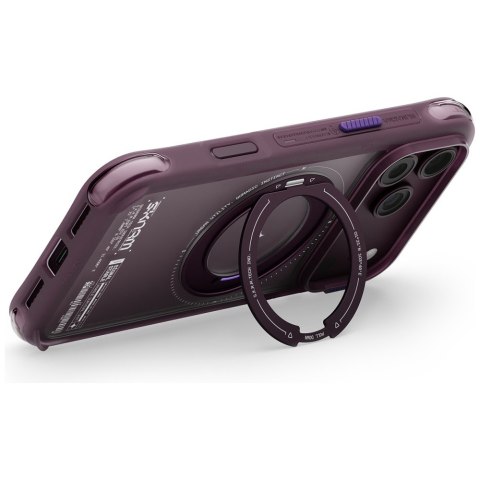 Etui Skinarma Atlas MagSafe + Rotating Kick Stand do iPhone 18 Pro / 17 Pro burgundowy