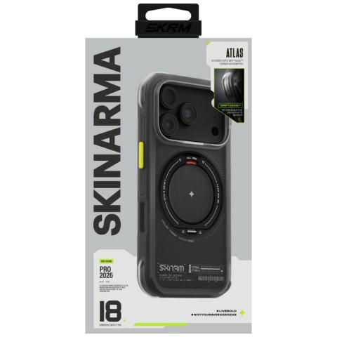 Etui Skinarma Atlas MagSafe + Rotating Kick Stand do iPhone 18 Pro / 17 Pro czarny