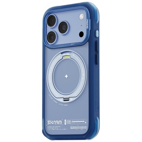 Etui Skinarma Atlas MagSafe + Rotating Kick Stand do iPhone 18 Pro / 17 Pro niebieski