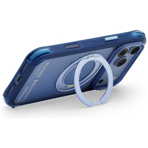 Etui Skinarma Atlas MagSafe + Rotating Kick Stand do iPhone 18 Pro / 17 Pro niebieski