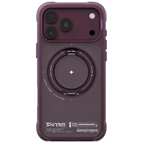 Etui Skinarma Atlas MagSafe + Rotating Kick Stand do iPhone 18 Pro Max / 17 Pro Max burgundowy