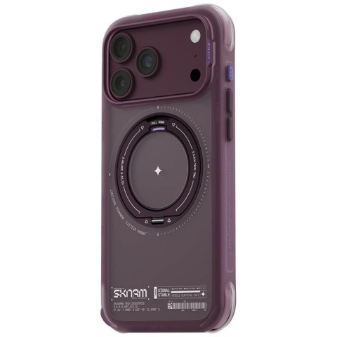 Etui Skinarma Atlas MagSafe + Rotating Kick Stand do iPhone 18 Pro Max / 17 Pro Max burgundowy