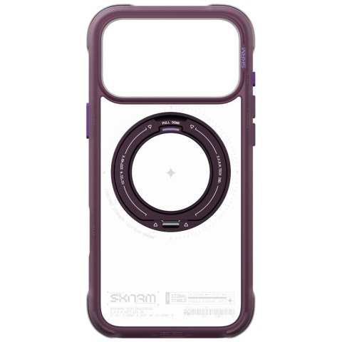 Etui Skinarma Atlas MagSafe + Rotating Kick Stand do iPhone 18 Pro Max / 17 Pro Max burgundowy