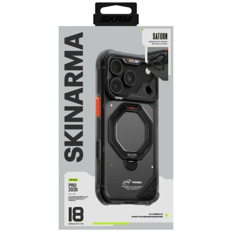 Etui Skinarma Saturn MagSafe + Rotating Kick Stand do iPhone 18 Pro / 17 Pro czarny