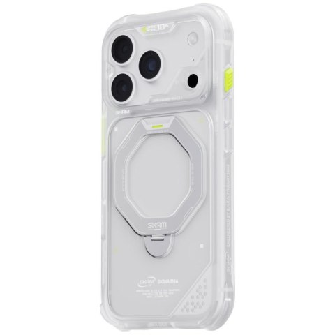 Etui Skinarma Saturn MagSafe + Rotating Kick Stand do iPhone 18 Pro / 17 Pro frost