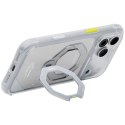 Etui Skinarma Saturn MagSafe + Rotating Kick Stand do iPhone 18 Pro / 17 Pro frost