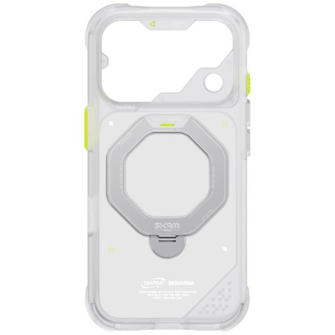 Etui Skinarma Saturn MagSafe + Rotating Kick Stand do iPhone 18 Pro / 17 Pro frost