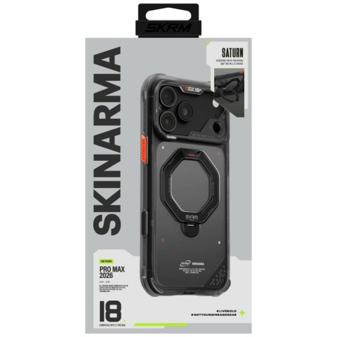 Etui Skinarma Saturn MagSafe + Rotating Kick Stand do iPhone 18 Pro Max / 17 Pro Max czarny