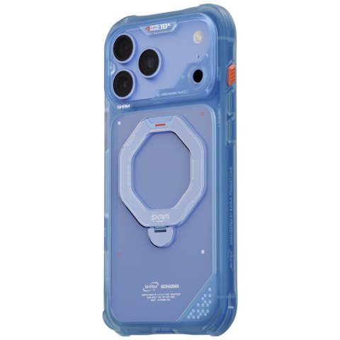 Etui Skinarma Saturn MagSafe + Rotating Kick Stand do iPhone 18 Pro Max / 17 Pro Max niebieski