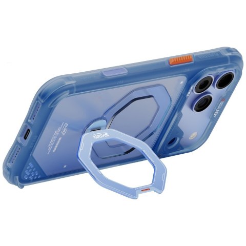 Etui Skinarma Saturn MagSafe + Rotating Kick Stand do iPhone 18 Pro Max / 17 Pro Max niebieski