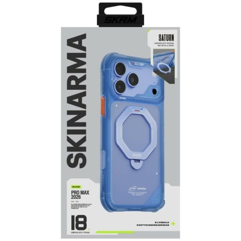 Etui Skinarma Saturn MagSafe + Rotating Kick Stand do iPhone 18 Pro Max / 17 Pro Max niebieski