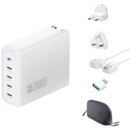 Ładowarka sieciowa 4smarts GaN Flex Pro Travel 200W 4 USB-C biała-white