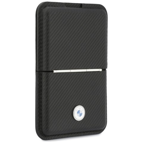 Portfel BMW Carbon Metal Logos MagSafe czarny