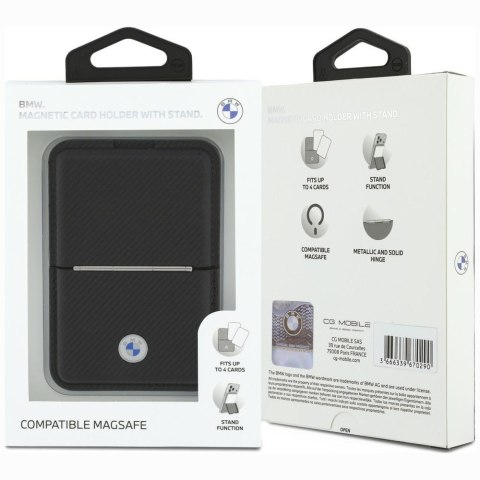 Portfel BMW Carbon Metal Logos MagSafe czarny