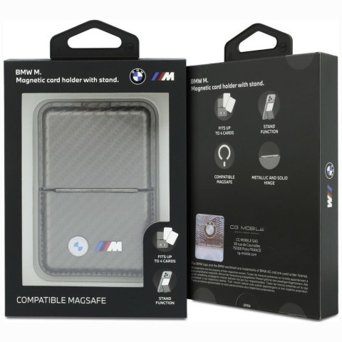 Portfel BMW M Carbon Metal Logos MagSafe antracyt