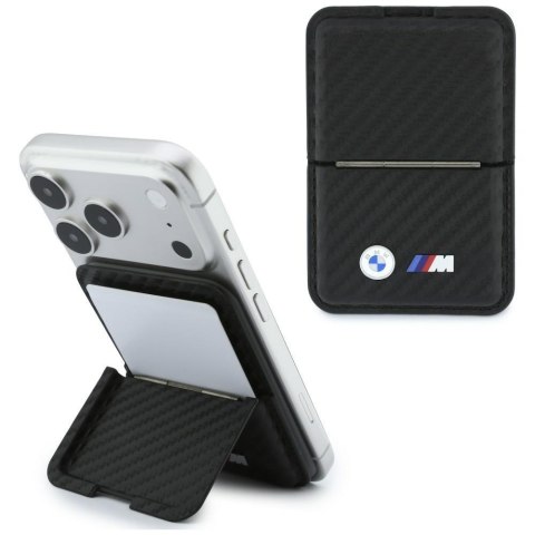 Portfel BMW M Carbon Metal Logos MagSafe czarny