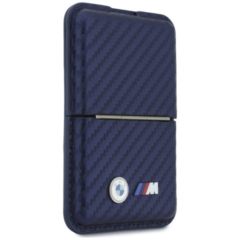 Portfel BMW M Carbon Metal Logos MagSafe granatowy