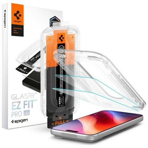 Szkło hartowane Spigen Glas.TR EZ FIT PRO HD do Apple iPhone 18 Pro / 17 Pro / 17 / 16 Pro przezroczysty 2szt