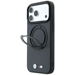 Etui BMW Kevlar Ring Stand 360 MagSafe do iPhone 18 Pro / 17 Pro antracyt